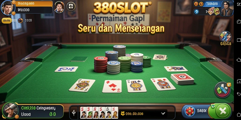 Gameplay seru Gaple di 380SLOT dengan teman-teman.