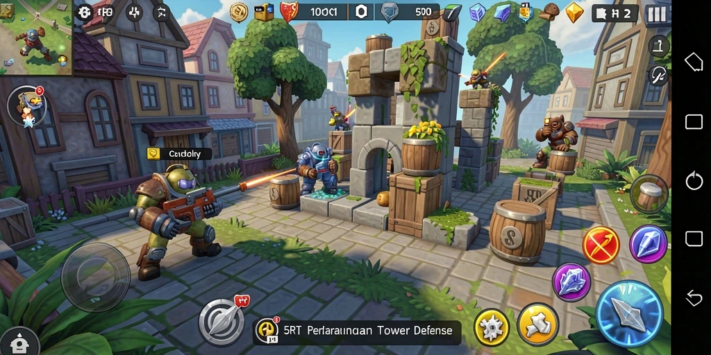 Gameplay seru 5RT dalam Tower Defense yang menegangkan.