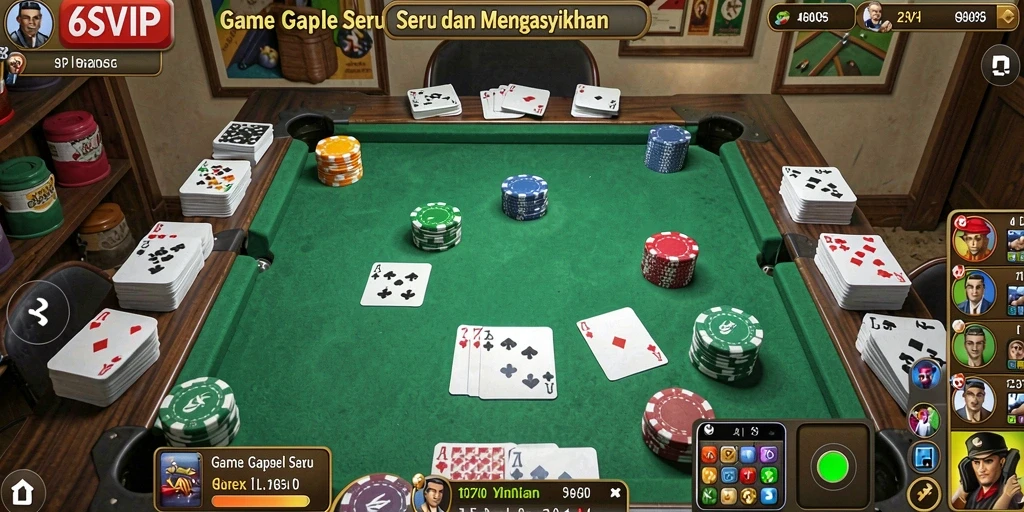 Gameplay seru Gaple di 6SVIP yang menegangkan.
