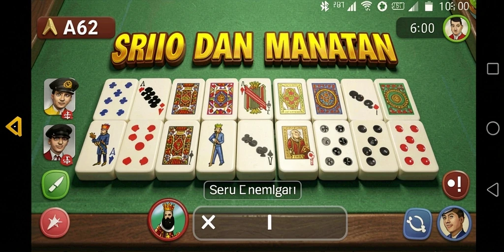 Screenshot gameplay yang menunjukkan aksi seru permainan Domino.