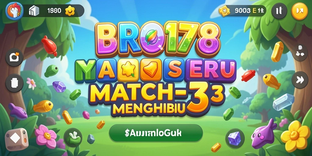 Screenshot gameplay BRO178 menunjukkan keseruan mencocokkan objek.