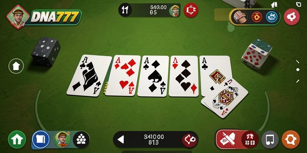 Screenshot gameplay seru dari game Gaple DNA777.