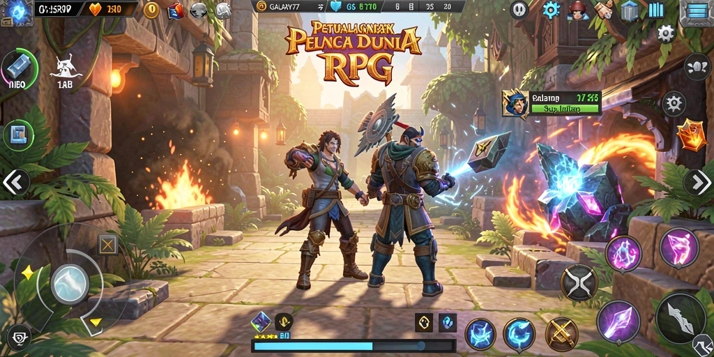 Tampilan gameplay RPG yang menarik di GALAXY77.