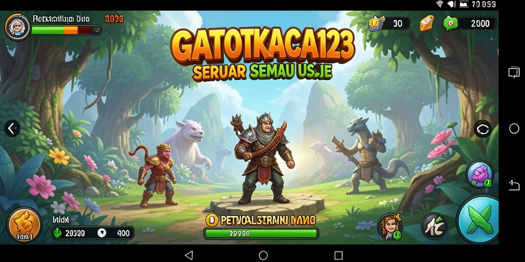 Tampilan gameplay GATOTKACA123 yang penuh warna dan seru.