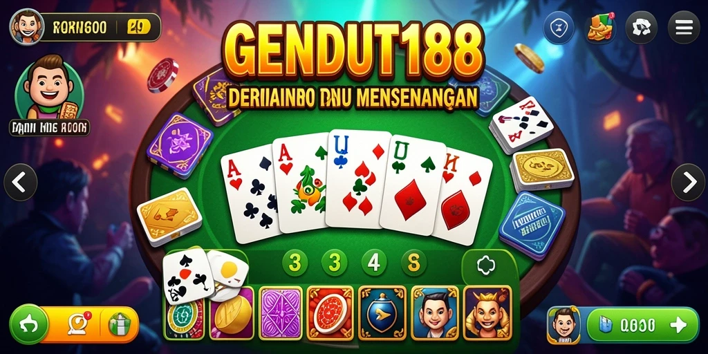 Tampilan gameplay seru GENDUT188 saat bermain domino.