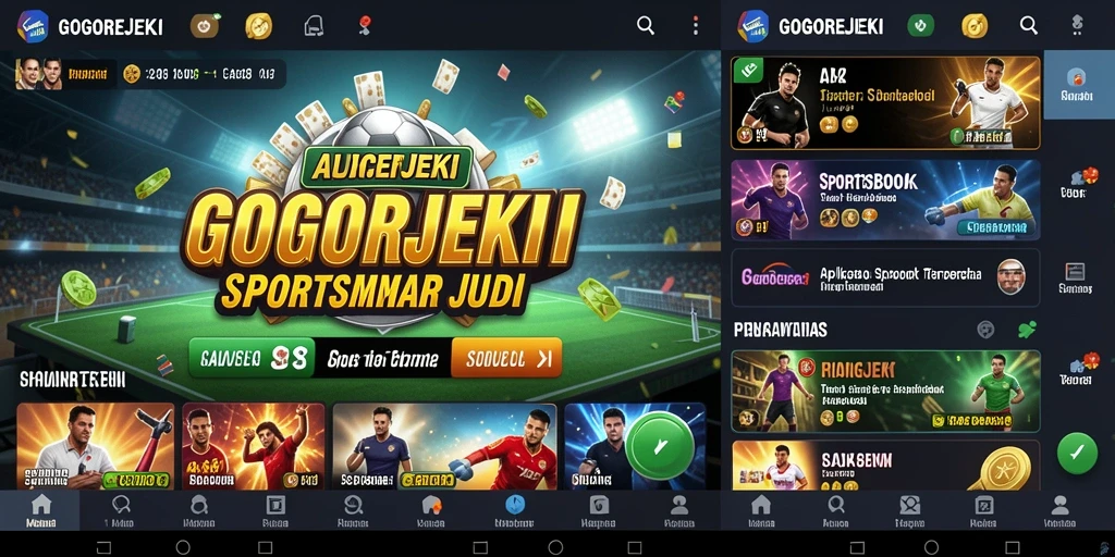 Tangkapan layar menunjukkan taruhan olahraga di GOGOREJEKI dengan tampilan yang menarik.