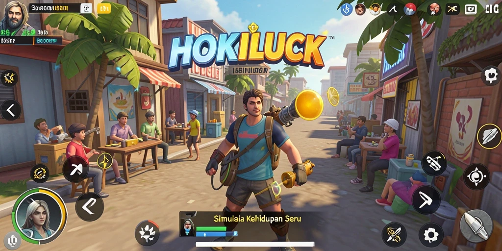 Tampilan gameplay HOKILUCK yang menarik dan penuh warna.
