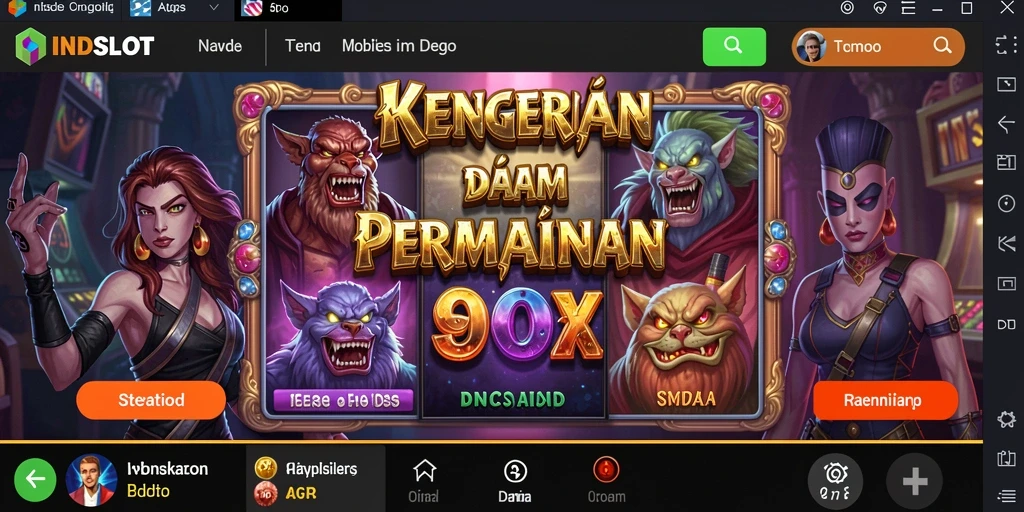 Screenshot gameplay INDSLOT menampilkan suasana Horror yang mencekam.