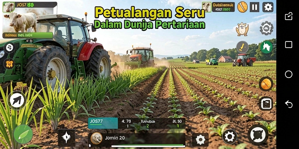Gameplay menarik dalam JOS77 saat bercocok tanam di lahan pertanian.