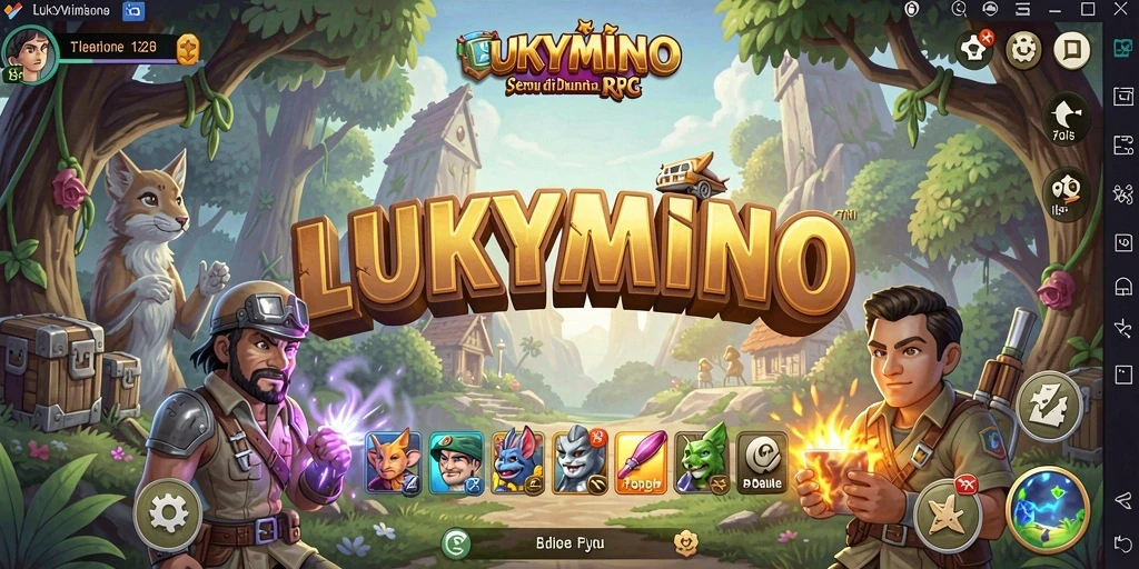 Tampilan gameplay LUKYMINO yang seru dan penuh aksi.