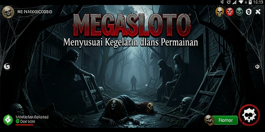 Gameplay MEGASLOTO yang mencekam dan menegangkan di dunia gelap.