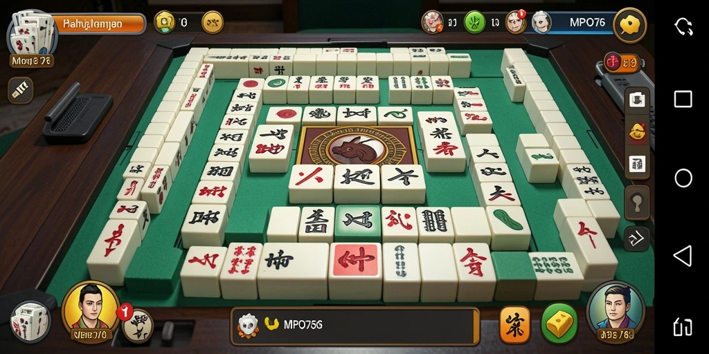 Tampilan gameplay MPO76 yang menarik dalam permainan Mahjong.