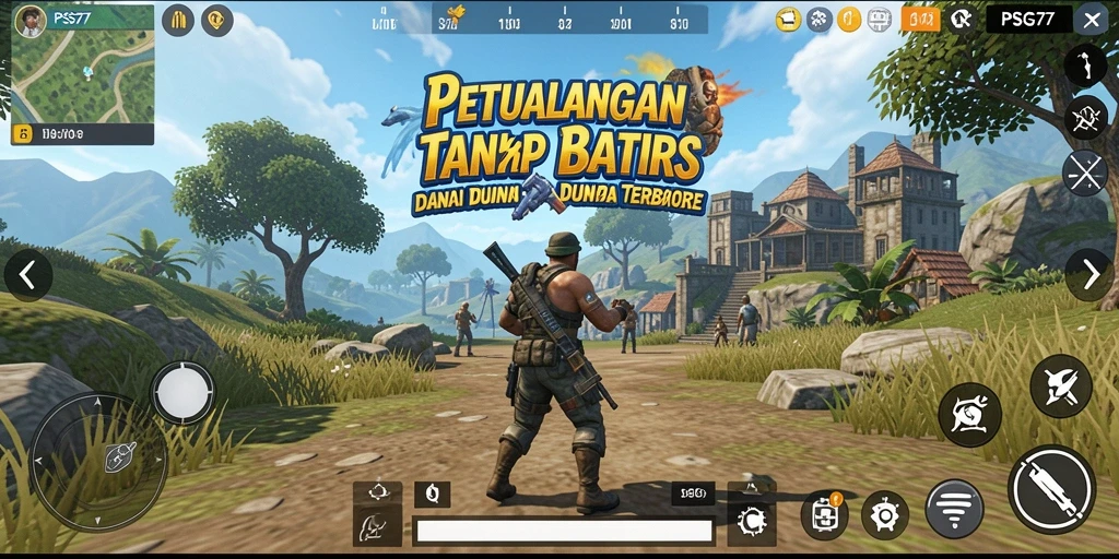 Tampilan gameplay <strong>PSG77</strong> yang memukau dalam dunia terbuka.