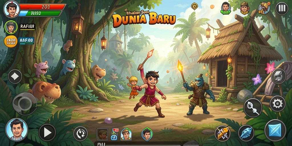 Tampilan gameplay seru di dunia petualangan RAFI88.