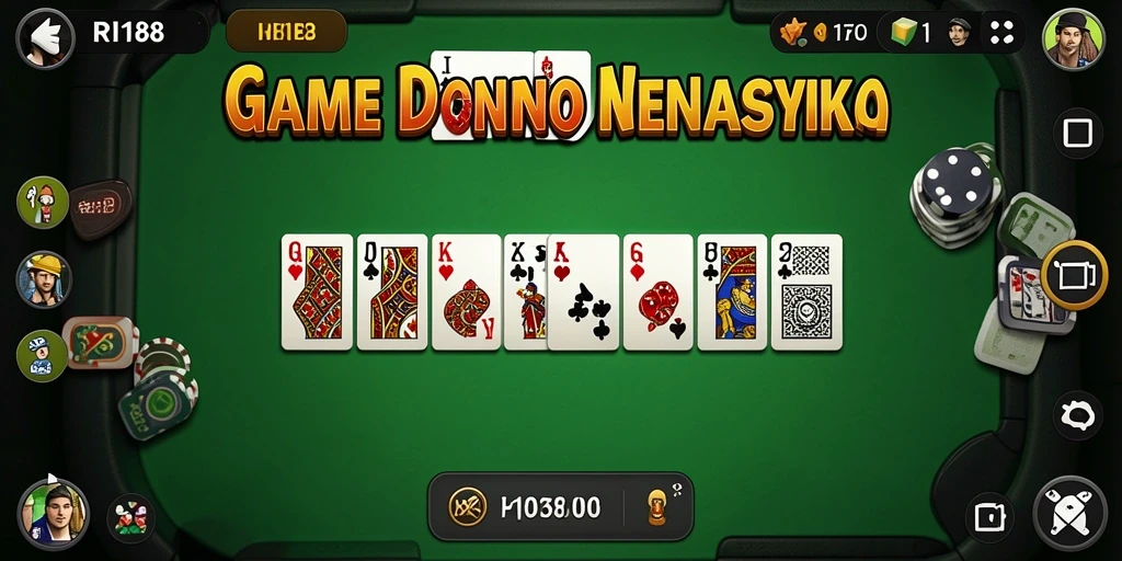 Screenshot utama menunjukkan gameplay seru permainan domino.