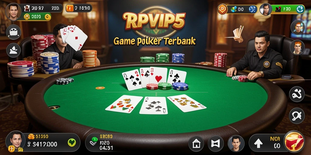 Tampilan gameplay Poker RPVIP5 yang seru dan interaktif.