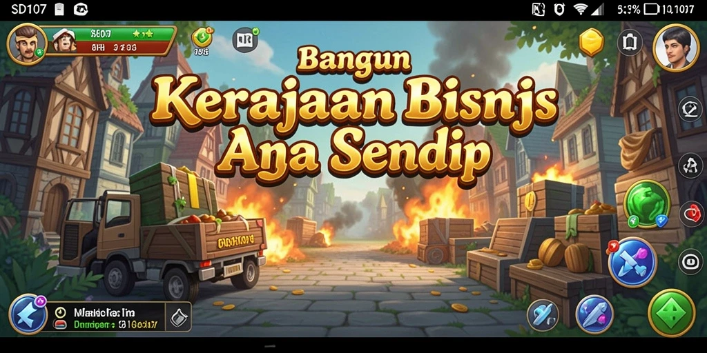 Gameplay menarik dari SD107 yang menunjukkan manajemen bisnis.