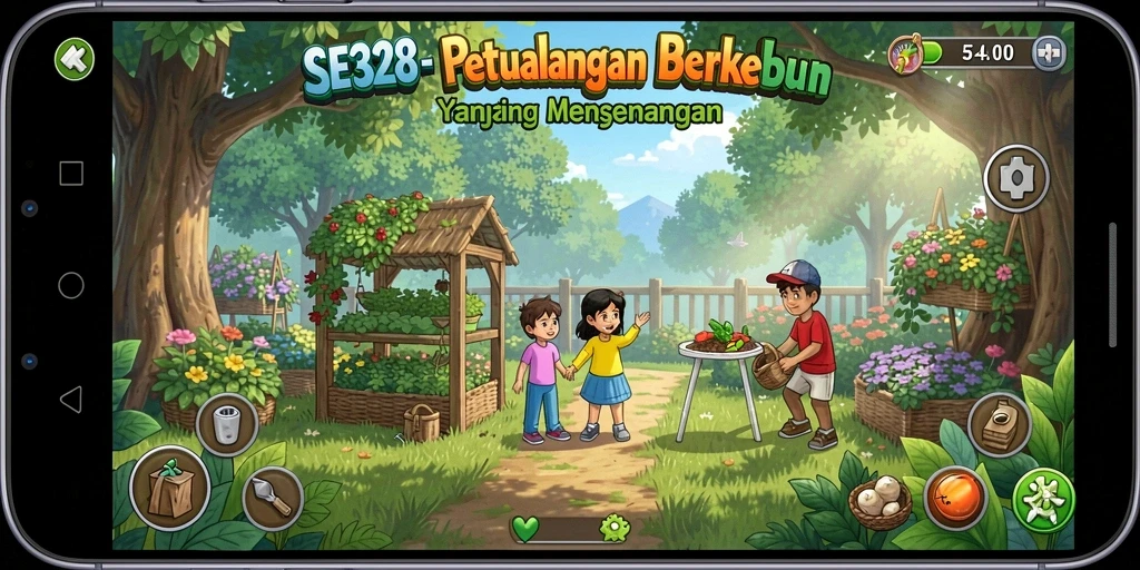 Gameplay menarik SE328 yang menunjukkan aktivitas bertani.