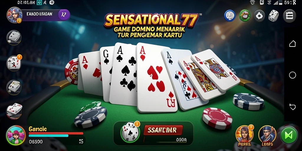 Tangkapan layar gameplay SENSATIONAL77 yang menampilkan keseruan bermain Domino.