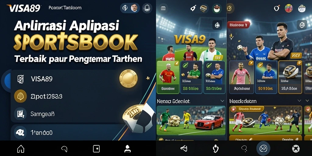 Tangkapan layar utama yang menunjukkan opsi taruhan dalam aplikasi Sportsbook.