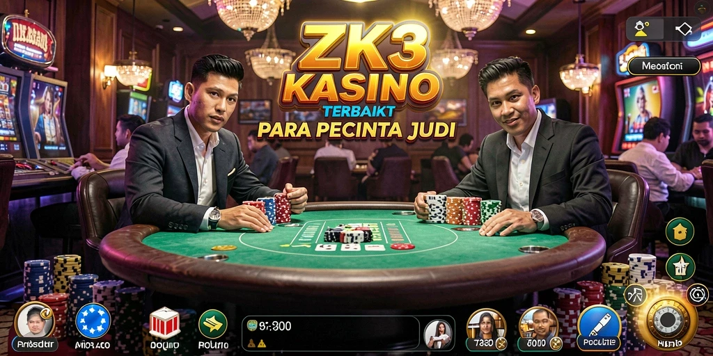 Screenshot ZK3 menampilkan pengalaman bermain Kasino yang mendebarkan.